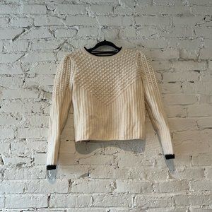 Club Monaco Cream Knit Sweater | Size M